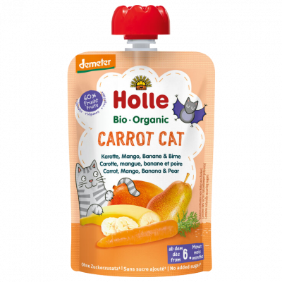 pouchy Carrot Cat carota, mango, banana & pera (100gr)